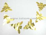 TS79009GOL  9" GOLD FOIL X`MAS TREE VERTICAL GARLAND 